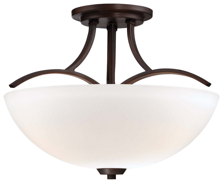 Minka-Lavery 4962-284 Overland Park Three Light Semi Flush Mount, Vintage Bronze Main Image.jpg