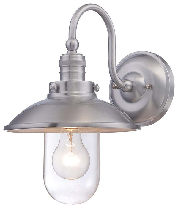 Minka-Lavery 71163-A144 Downtown Edison One Light Wall Mount, Brushed Stainless Steel Main Image.jpg