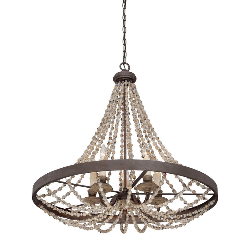Savoy House 7-7406-5-39 Five Light Pendant, Fossil Stone (3)