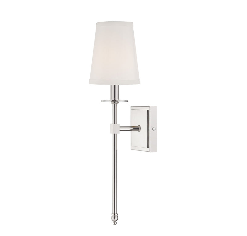 Savoy House 9-302-1-109 One Light Wall Sconce, Polished Nickel