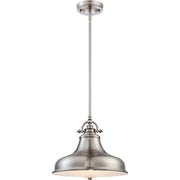 Quoizel ER1814BN Emery One Light Pendant, Brushed Nickel Main Image.jpg