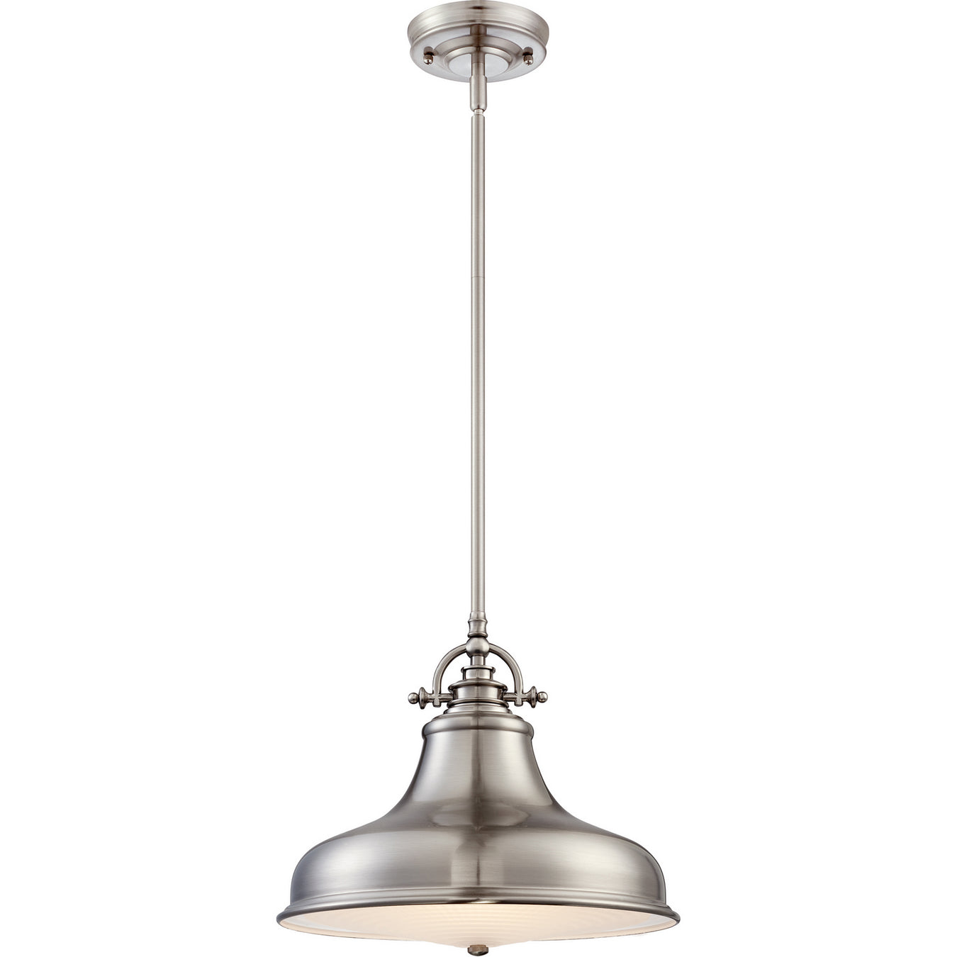 Quoizel ER1814BN Emery One Light Pendant, Brushed Nickel Main Image.jpg