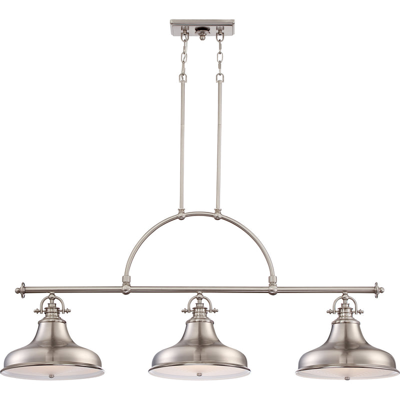 Quoizel ER353BN Emery Three Light Island Chandelier, Brushed Nickel Main Image.jpg
