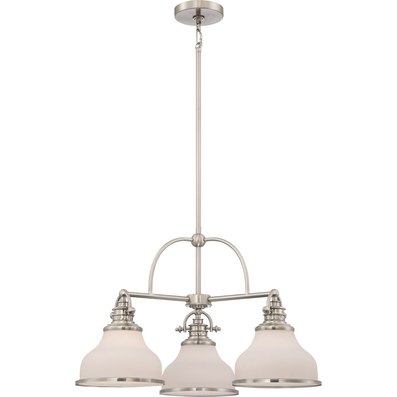 Quoizel GRT5103BN Grant Three Light Chandelier, Brushed Nickel Main Image.jpg