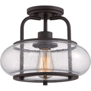 Quoizel TRG1712OZ Trilogy One Light Semi Flush Mount, Old Bronze Main Image.jpg