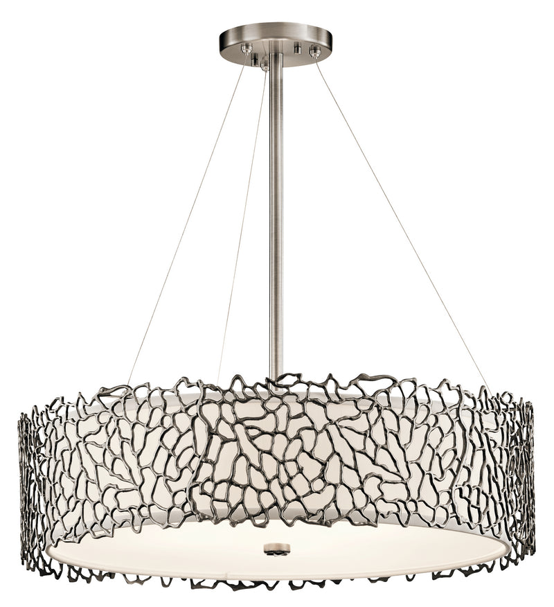 Kichler 43347CLP Four Light Chandelier, Classic Pewter