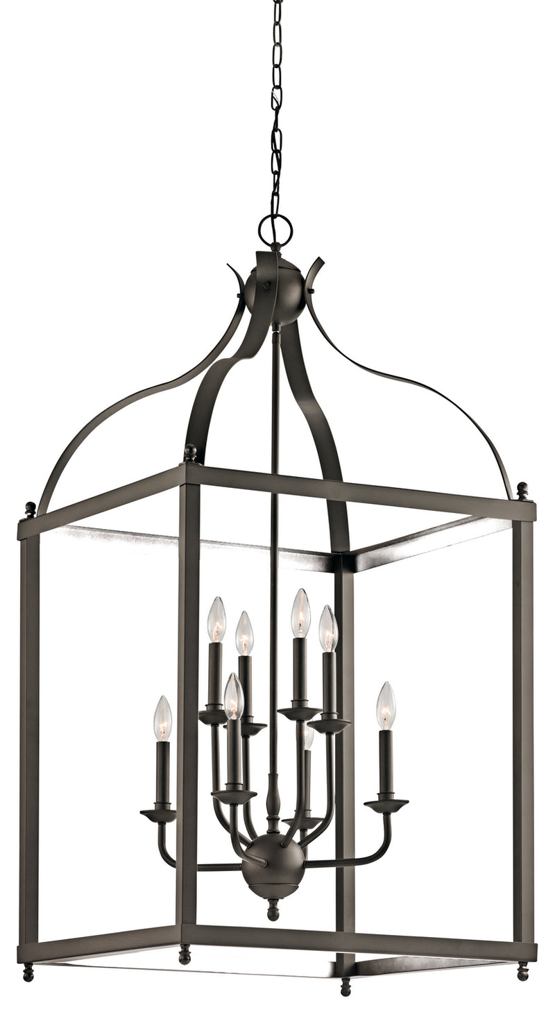 Kichler 42591OZ Eight Light Foyer Chandelier, Olde Bronze