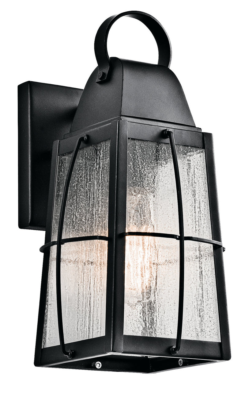 Kichler 49552BKT One Light Outdoor Wall Mount, Textured Black