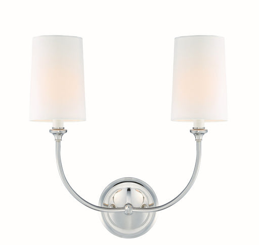 Crystorama 2242-PN Sylvan Two Light Wall Sconce Polished Nickel Main Image.jpg