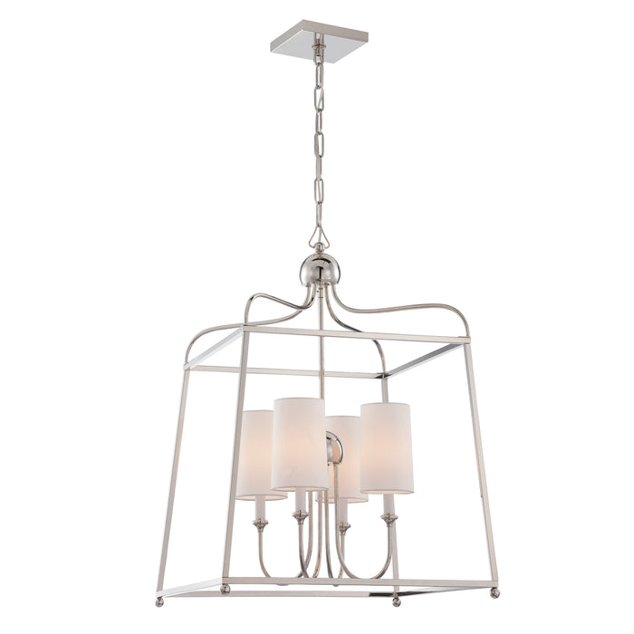 Crystorama 2244-PN Sylvan Four Light Chandelier Polished Nickel Alternate Image.jpg