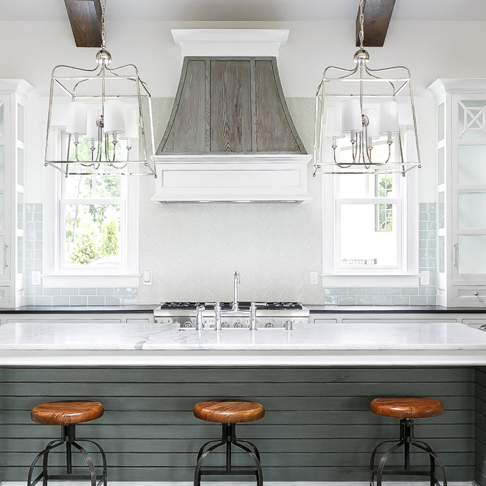 Crystorama 2244-PN Sylvan Four Light Chandelier Polished Nickel Alternate Image 4.jpg