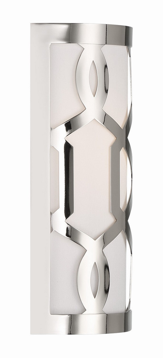 Crystorama 2262-PN Jennings One Light Wall Sconce Polished Nickel Alternate Image 4.jpg