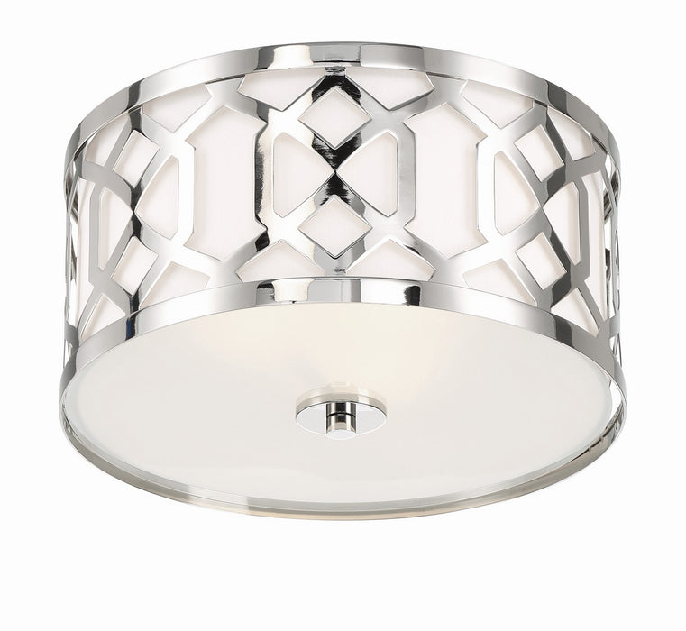 Crystorama 2263-PN Jennings Three Light Flush Mount Polished Nickel Alternate Image 2.jpg