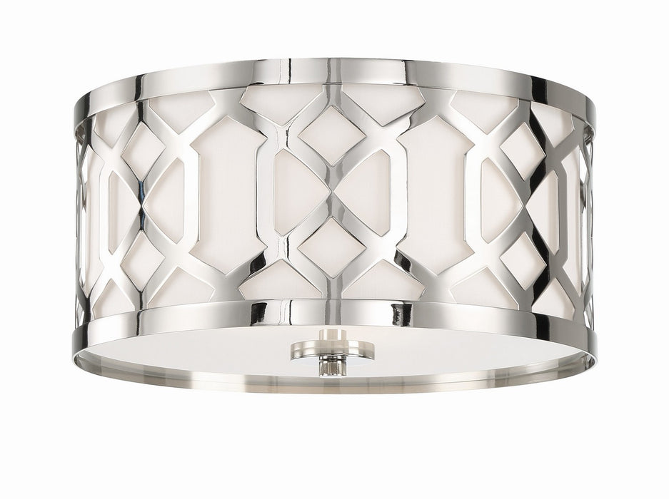 Crystorama 2263-PN Jennings Three Light Flush Mount Polished Nickel Main Image.jpg