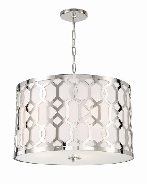 Crystorama 2266-PN Jennings Five Light Chandelier Polished Nickel Main Image.jpg