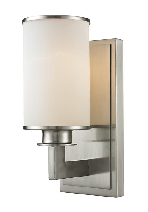 Z-Lite 412-1S Savannah One Light Wall Sconce, Brushed Nickel Main Image.jpg