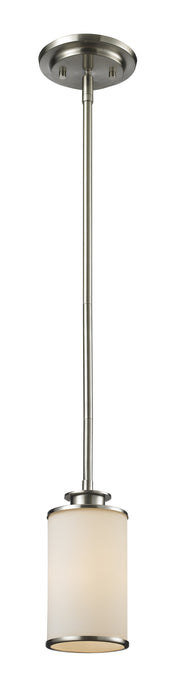 Z-Lite 412MP Savannah One Light Mini Pendant, Brushed Nickel Main Image.jpg