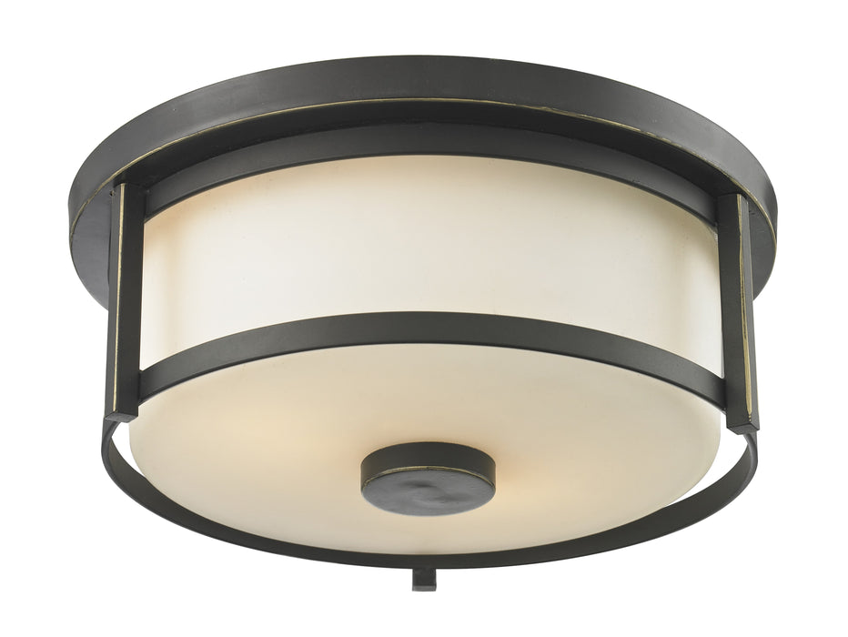 Z-Lite 413F11 Savannah Two Light Flush Mount, Olde Bronze Main Image.jpg