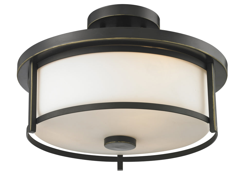 Z-Lite 413SF14 Savannah Two Light Semi Flush Mount, Olde Bronze Main Image.jpg