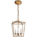 Darlana Three Light Lantern, Gilded Iron Main Image.jpg
