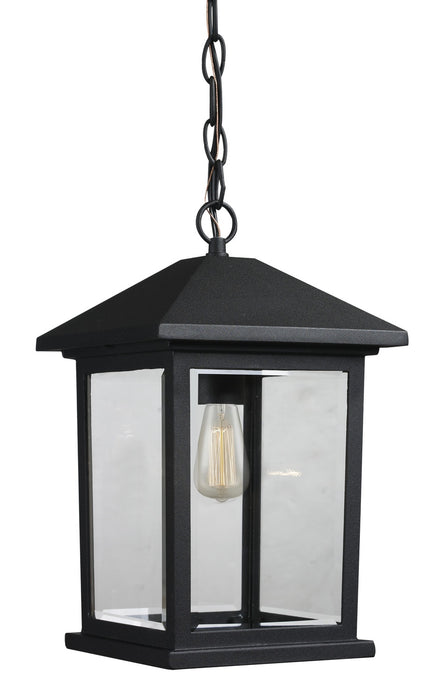 Z-Lite 531CHM-BK Portland One Light Outdoor Chain Mount Ceiling Fixture, Black Main Image.jpg