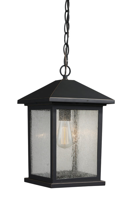 Z-Lite 531CHM-ORB Portland One Light Outdoor Chain Mount Ceiling Fixture, Oil Rubbed Bronze Main Image.jpg