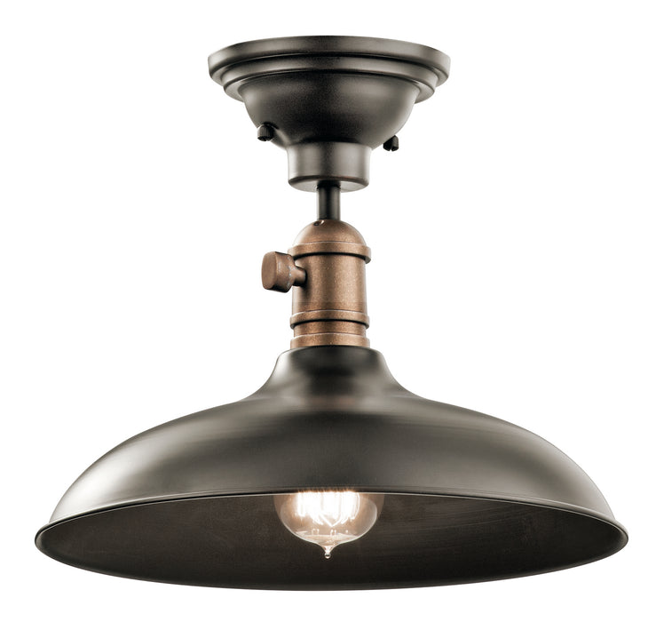 Kichler 42580OZ Cobson One Light Pendant/Semi Flush Mount, Olde Bronze Main Image.jpg