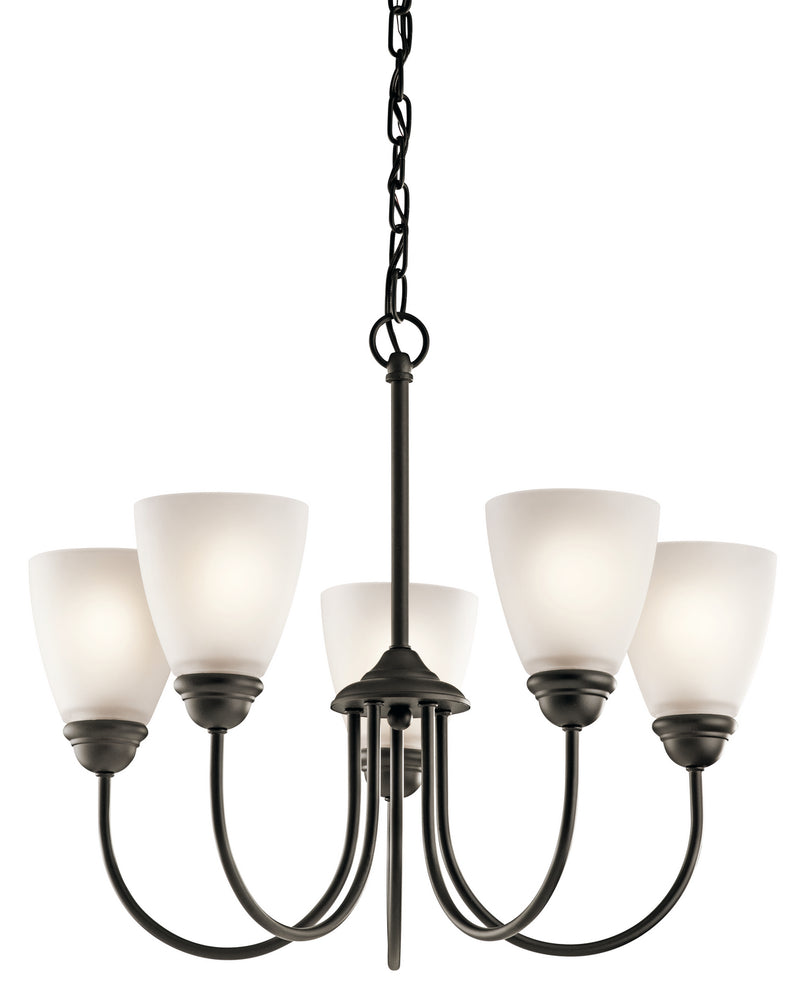 Kichler 43638OZ Five Light Chandelier, Olde Bronze
