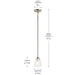 Kichler 43640NI One Light Mini Pendant, Brushed Nickel (4)