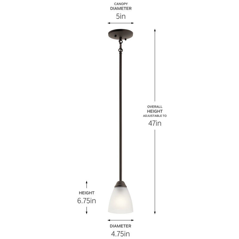 Kichler 43640OZ One Light Mini Pendant, Olde Bronze (4)
