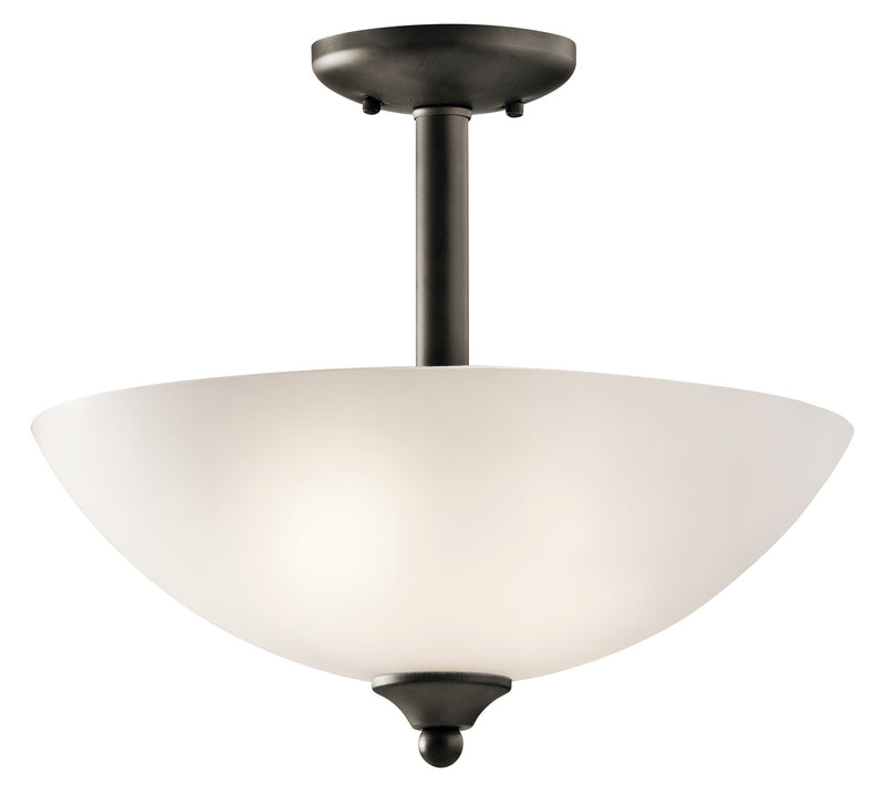Kichler 43641OZ Two Light Pendant/Semi Flush, Olde Bronze