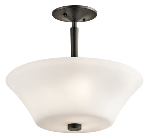 Kichler 43669OZ Aubrey Three Light Semi Flush Mount, Olde Bronze Main Image.jpg