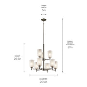 Kichler 43672NI Nine Light Chandelier, Brushed Nickel (2)