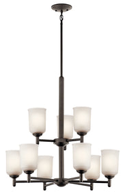 Kichler 43672OZ Nine Light Chandelier, Olde Bronze