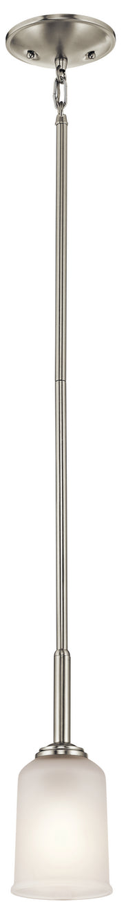 Kichler 43674NI One Light Mini Pendant, Brushed Nickel