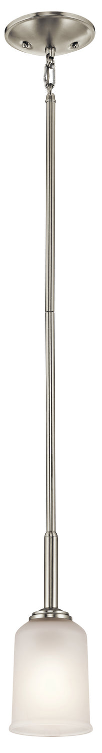 Kichler 43674NI One Light Mini Pendant, Brushed Nickel
