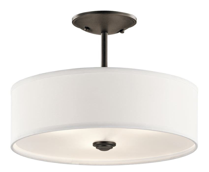 Kichler 43675OZ Shailene Three Light Semi Flush Mount, Olde Bronze Main Image.jpg