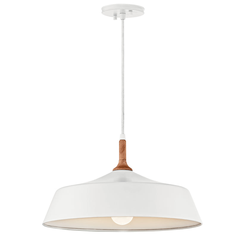 Kichler 43683WH One Light Pendant, White