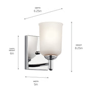 Kichler 45572CH One Light Wall Sconce, Chrome (2)