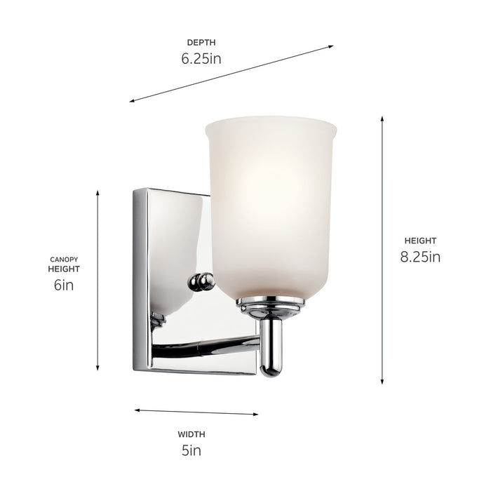 Kichler 45572CH One Light Wall Sconce, Chrome (2)