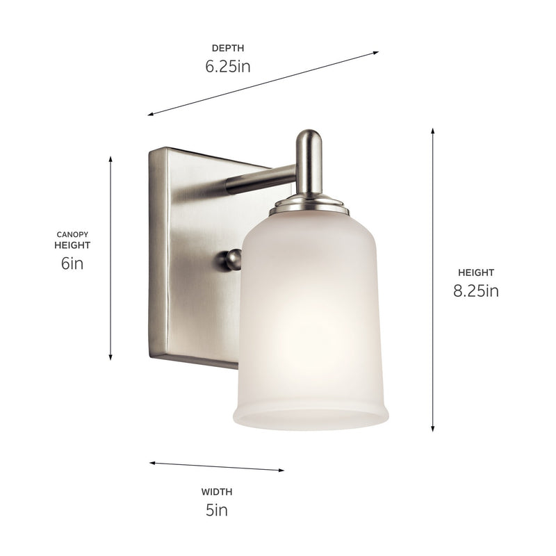 Kichler 45572NI One Light Wall Sconce, Brushed Nickel (2)