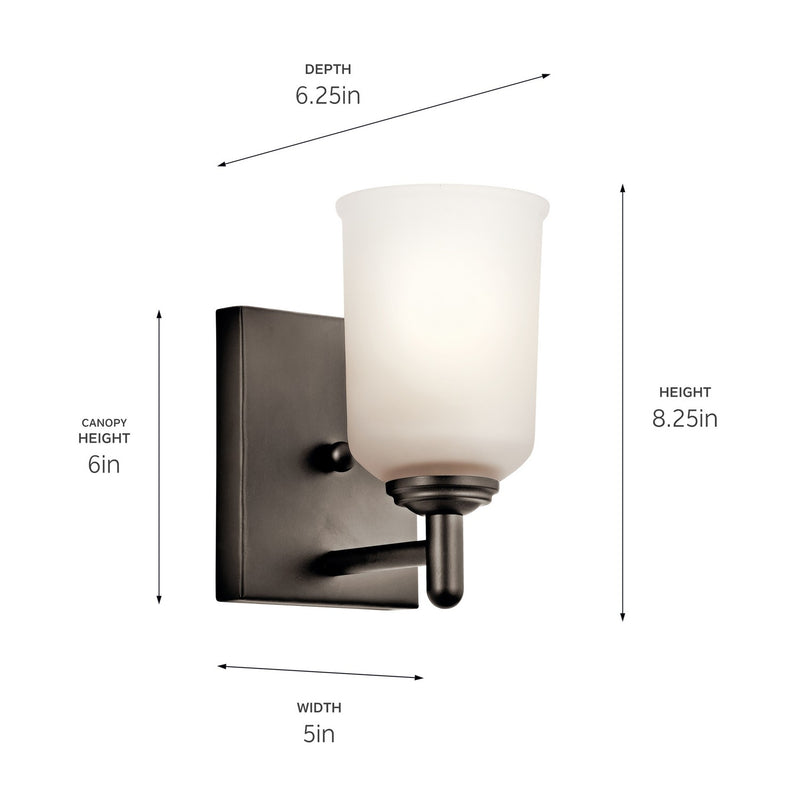 Kichler 45572OZ One Light Wall Sconce, Olde Bronze (2)