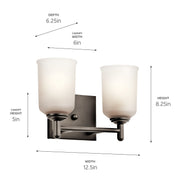 Kichler 45573OZ Two Light Bath, Olde Bronze (2)