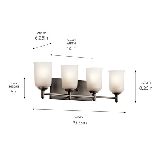 Kichler 45575OZ Four Light Bath, Olde Bronze (2)