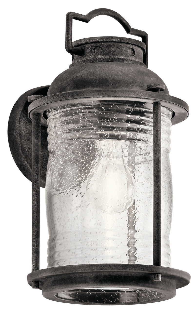 Kichler 49570WZC One Light Outdoor Wall Mount, Weathered Zinc