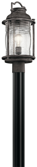 Kichler 49573WZC Ashland Bay One Light Outdoor Post Mount, Weathered Zinc Main Image.jpg