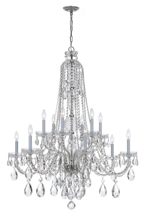 Crystorama 1114-CH-CL-MWP Traditional Crystal 12 Light Chandelier Polished Chrome Main Image.jpg