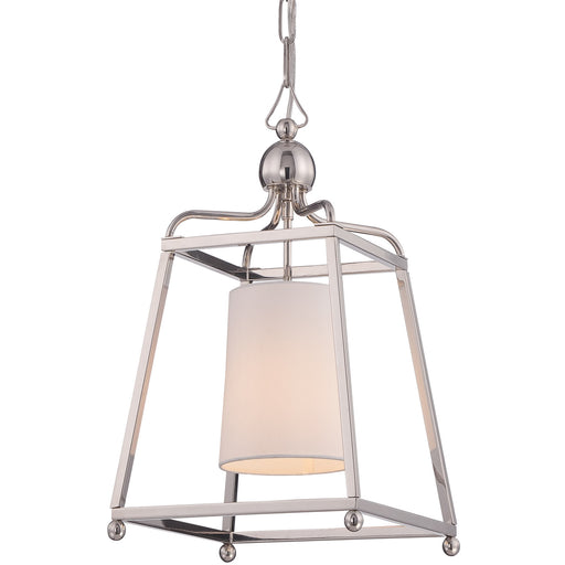 Crystorama 2240-PN Sylvan One Light Pendant Polished Nickel Main Image.jpg