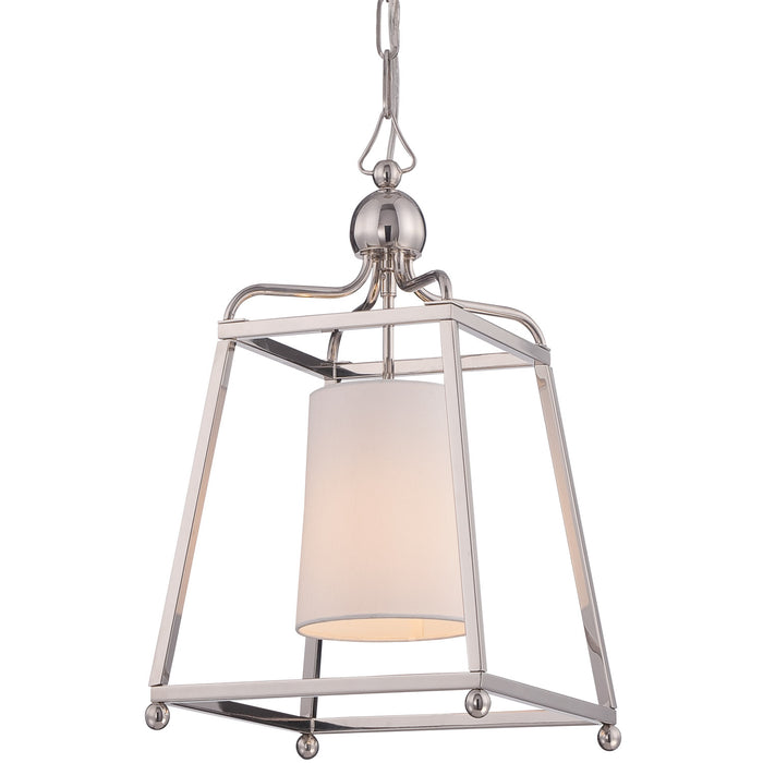 Crystorama 2240-PN Sylvan One Light Pendant Polished Nickel Main Image.jpg