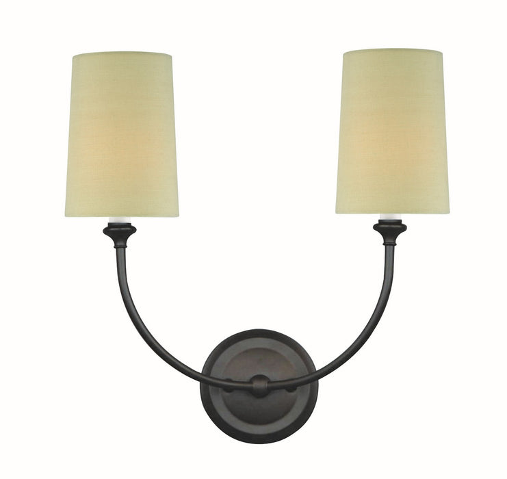 Crystorama 2242-DB Sylvan Two Light Wall Sconce Dark Bronze Main Image.jpg